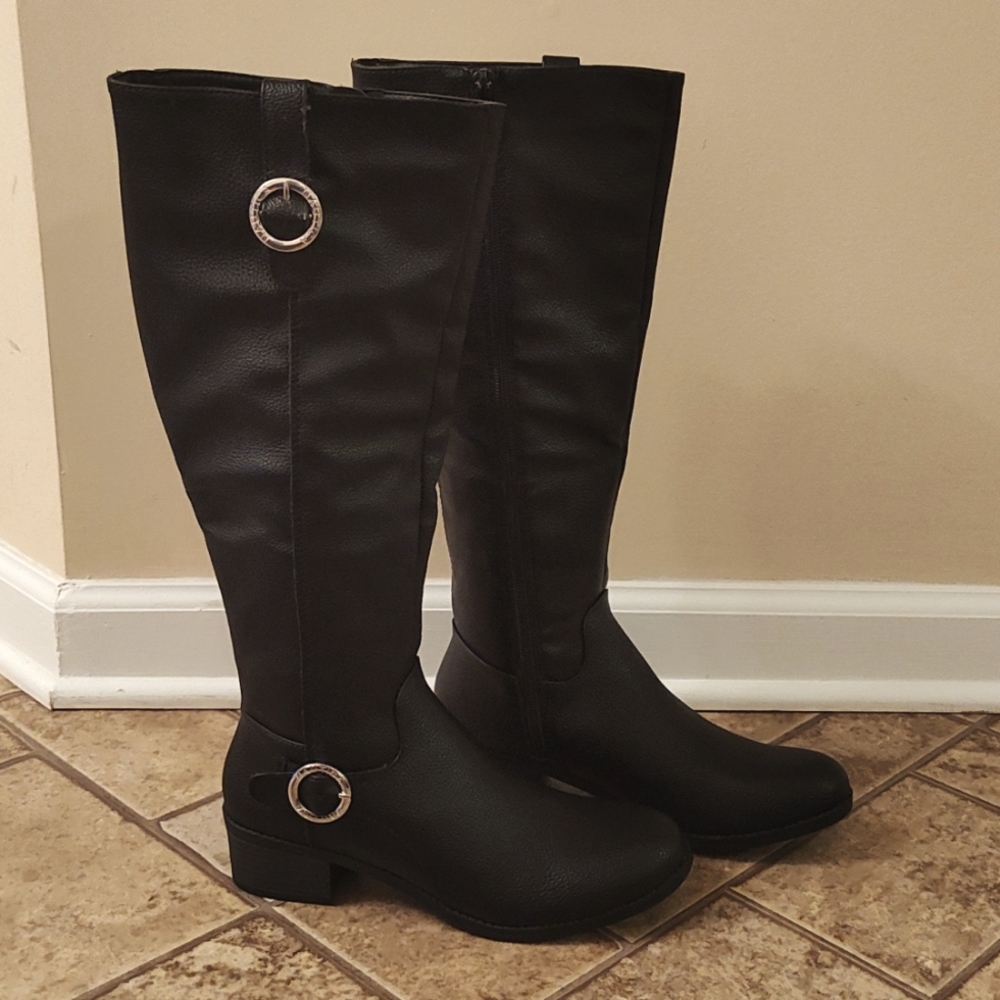 NWOT Tall Black Boots by Nautica
